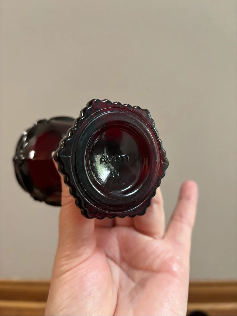 Vintage Avon 1976 Cape Cod Set of 2 Ruby Red Glass Goblets
